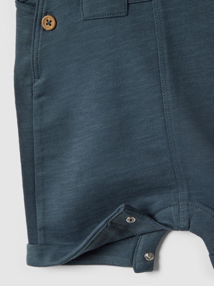Baby blue cotton dungarees regular fit_3