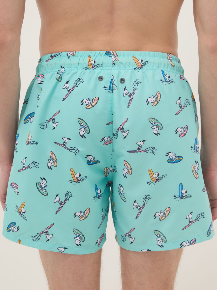 Blue swimsuit with Snoopy surf prints_2
