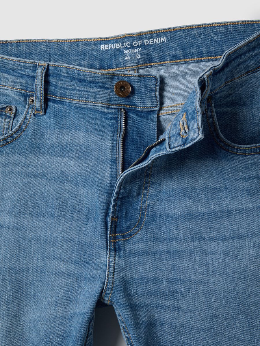 Light blue skinny fit stretch cotton jeans_5