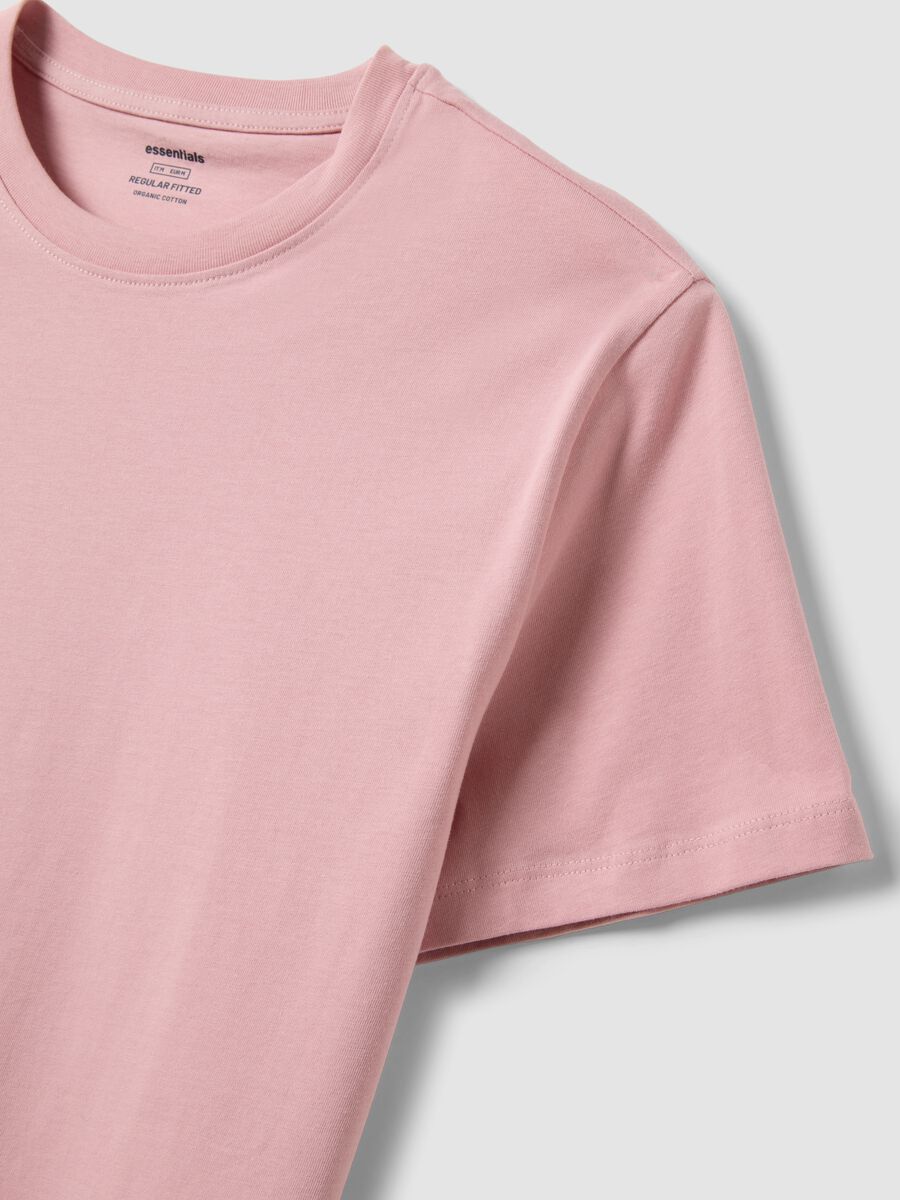 Pink pure cotton short-sleeve T-shirt_5