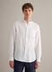 White pure linen shirt with band collar_1