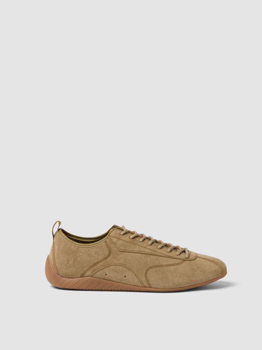 Beige genuine leather regular fit shoes_0