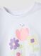 Pure cotton white girl's T-shirt regular fit with print_2