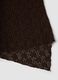 Brown cotton blend slim fit T-shirt with perforated design_5