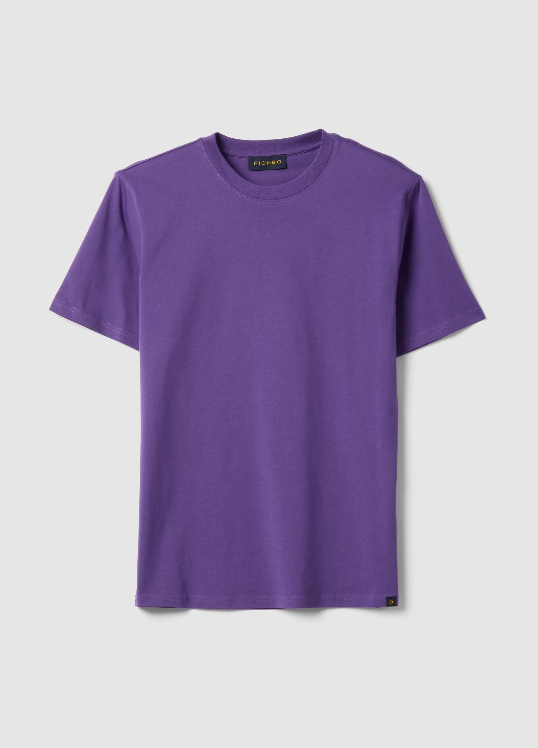 Violet pure cotton crew neck T-shirt relaxed fit