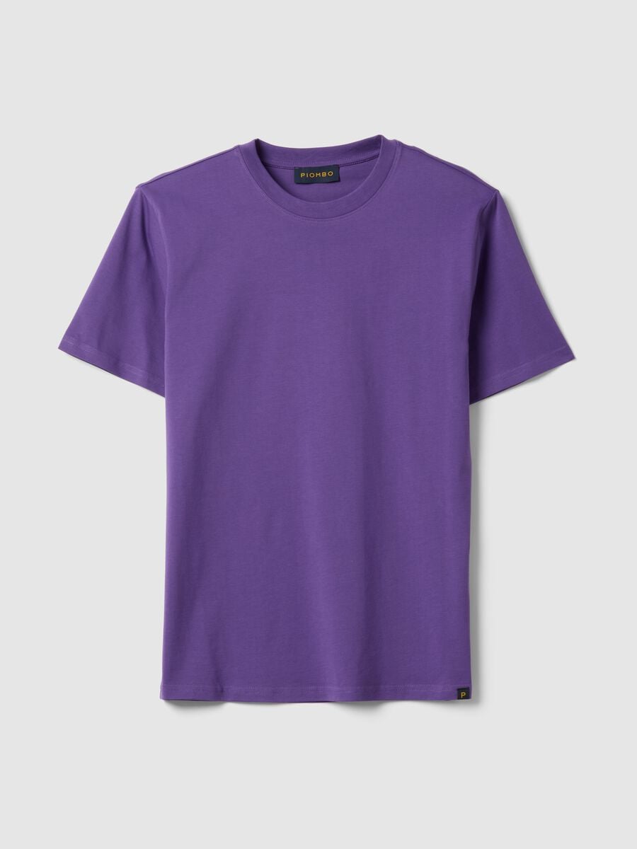 Violet pure cotton crew neck T-shirt relaxed fit_4