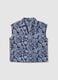 Sleeveless blouse in pure multicolour viscose regular fit with V-neck_4