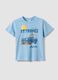 Light Blue Pure Cotton Boys&rsquo; Regular Fit T-shirt with Print_0