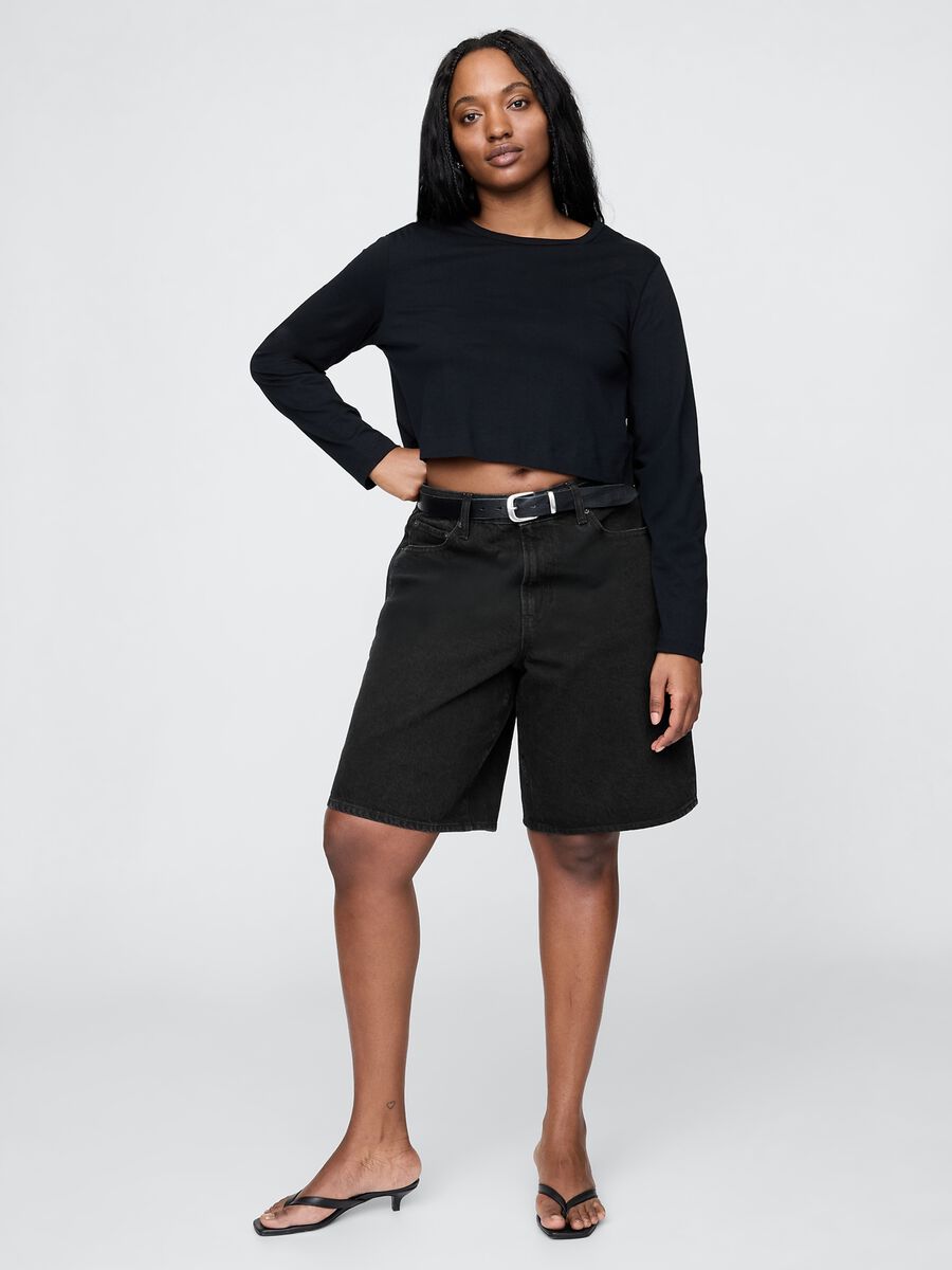 Black denim shorts_4
