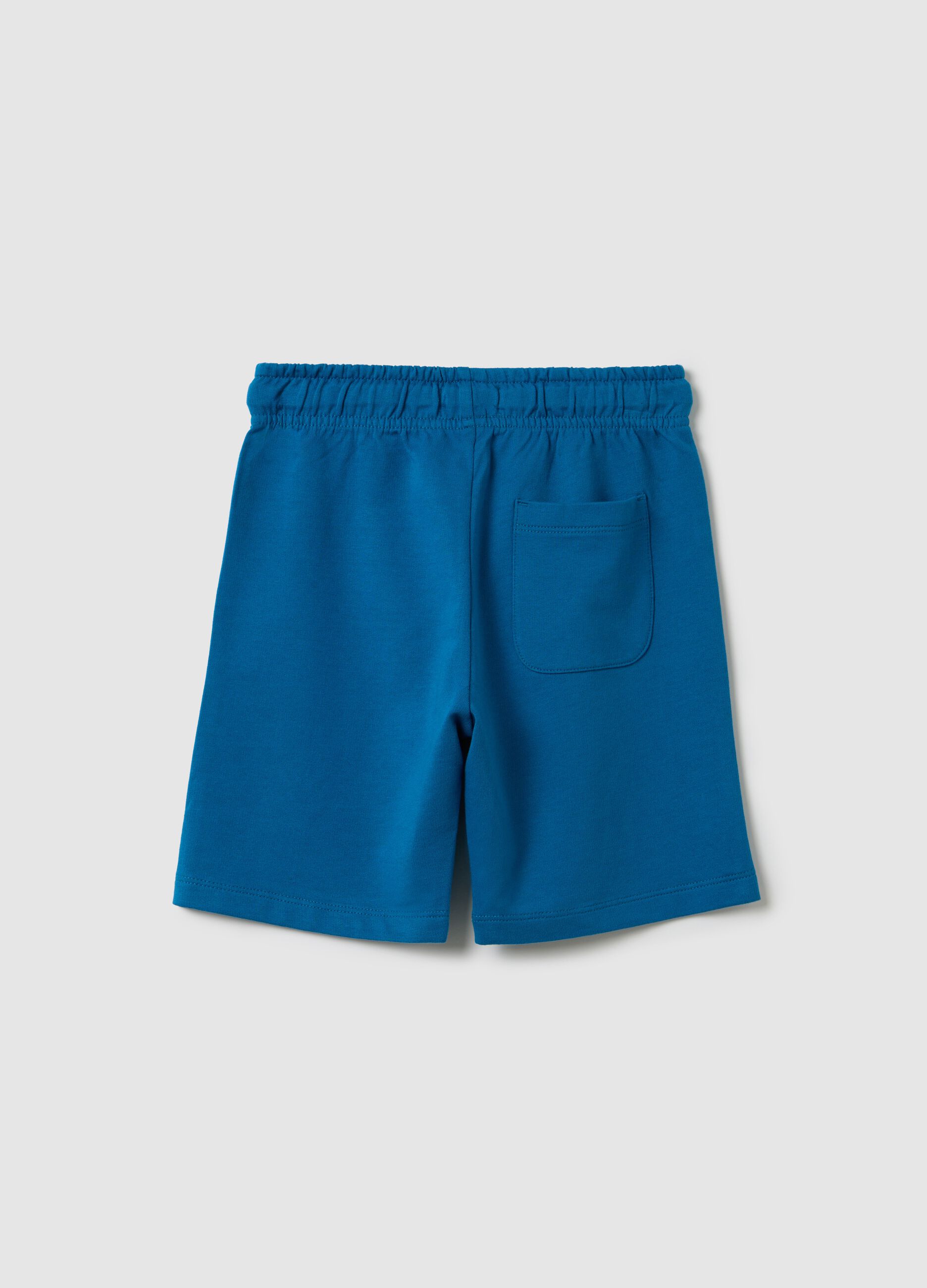 Boy's blue shorts in 100% cotton with regular fit
