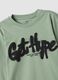 Green pure organic cotton T-shirt with &ldquo;Get Hype&rdquo; print for boys_2