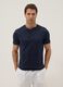 Blue mercerised pure cotton regular-fit T-shirt_1