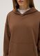 Brown cotton blend hoodie regular fit_3
