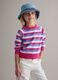 Girl's regular fit blue denim pure cotton bucket hat with fringes_3