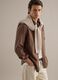 Brown shirt in pure cotton regular fit_0