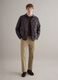 Brown husky jacket regular fit with zip_2