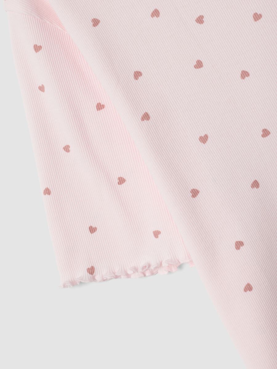 Pink organic cotton heart-print pyjamas_6