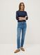 Blue long sleeve crew neck T-shirt regular fit_0