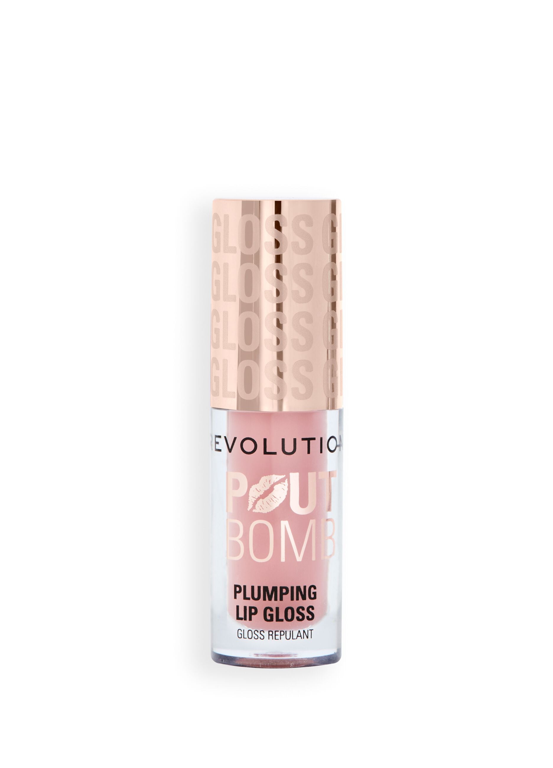 Revolution Pout Bomb Plumping Gloss Candy Pink Nude