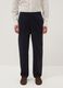 Black pure cotton carrot-fit chino trousers_1