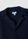 Blue pure cotton cardigan for children, regular fit with pockets and buttons_2