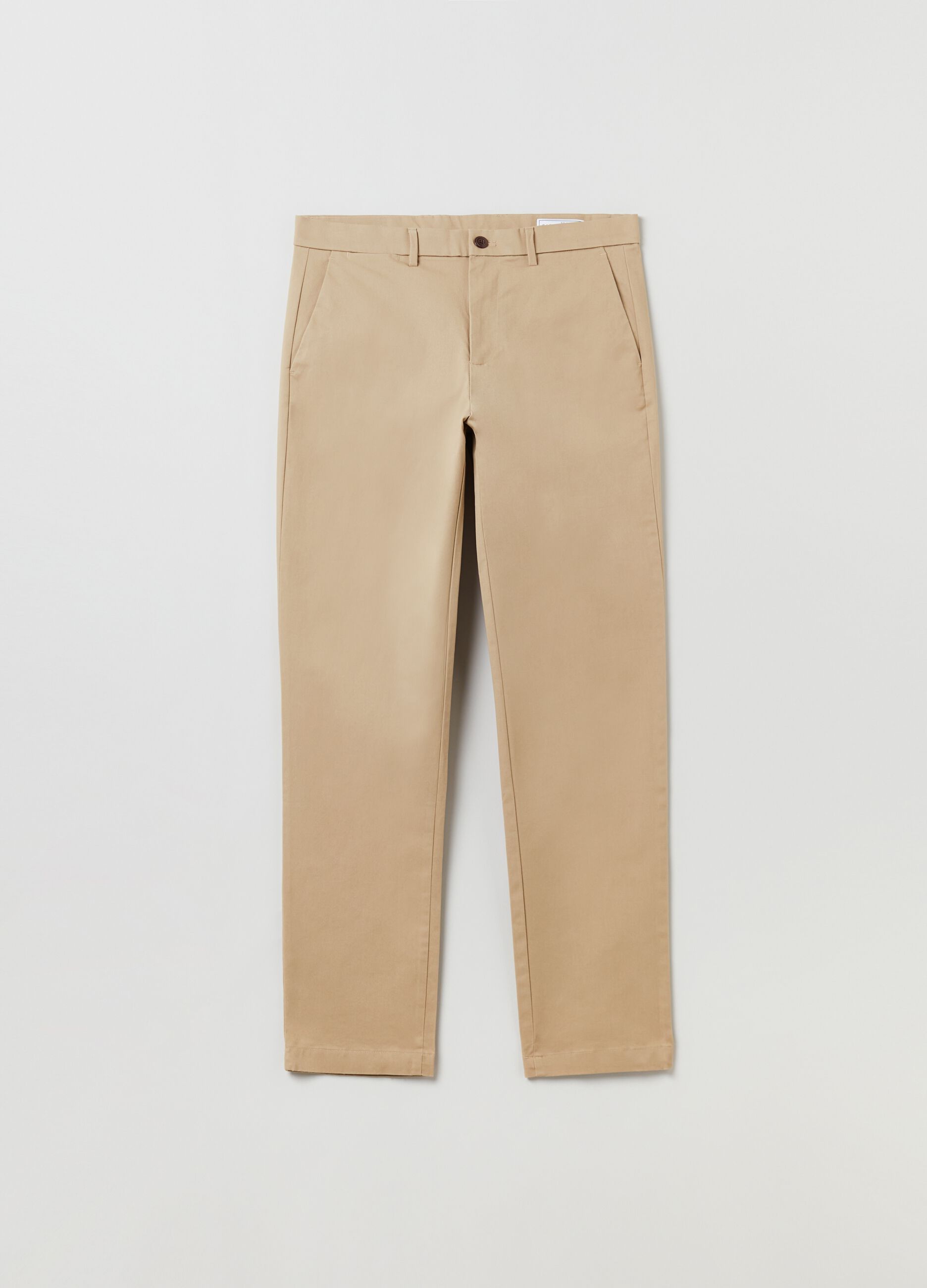 Skinny-fit chino trousers in stretch cotton