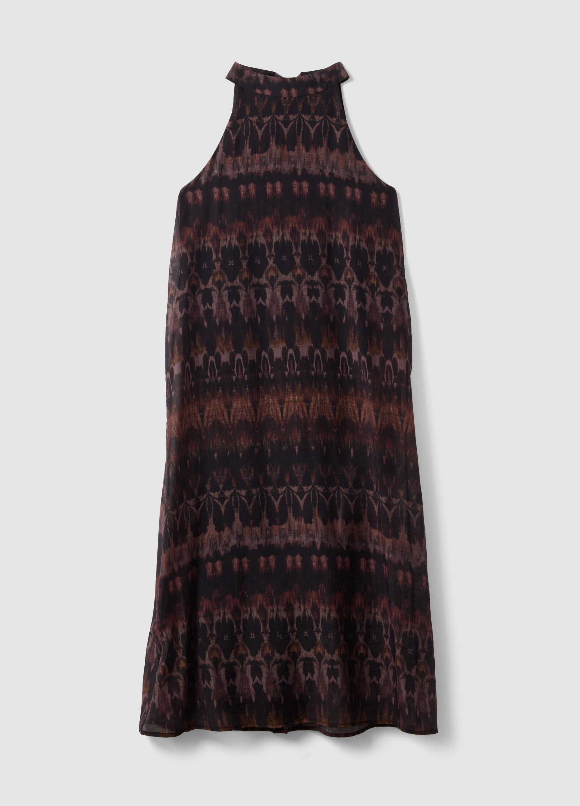 Purple maxi dress in lyocell blend