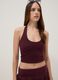 Purple stretch cotton top_0