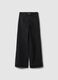 Black Stretch Cotton Wide Leg Jeans_4