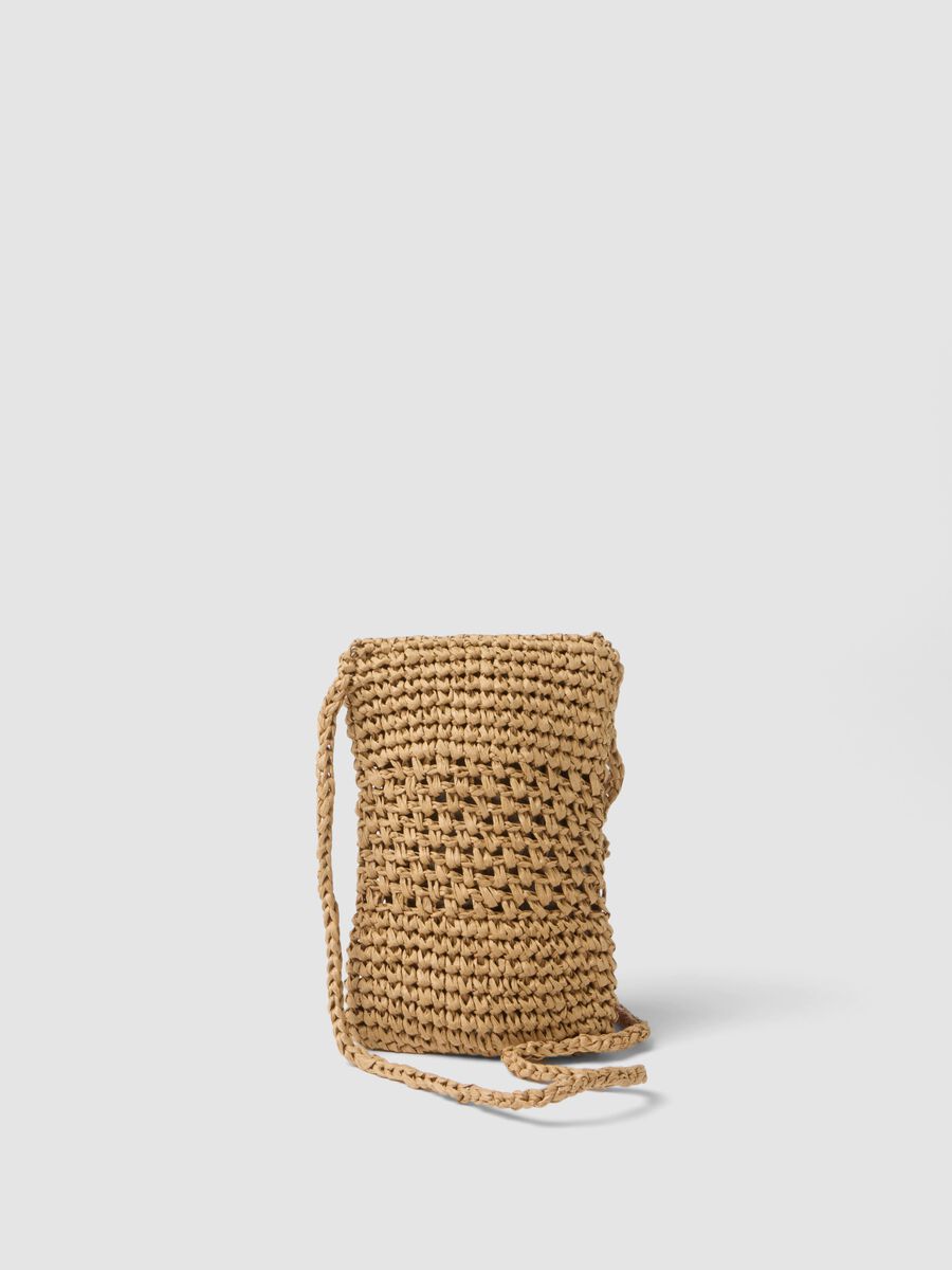 Phone case in puro tessuto carta beige_1