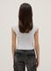 Grey stretchy cotton slim fit girl's T-shirt with print_1