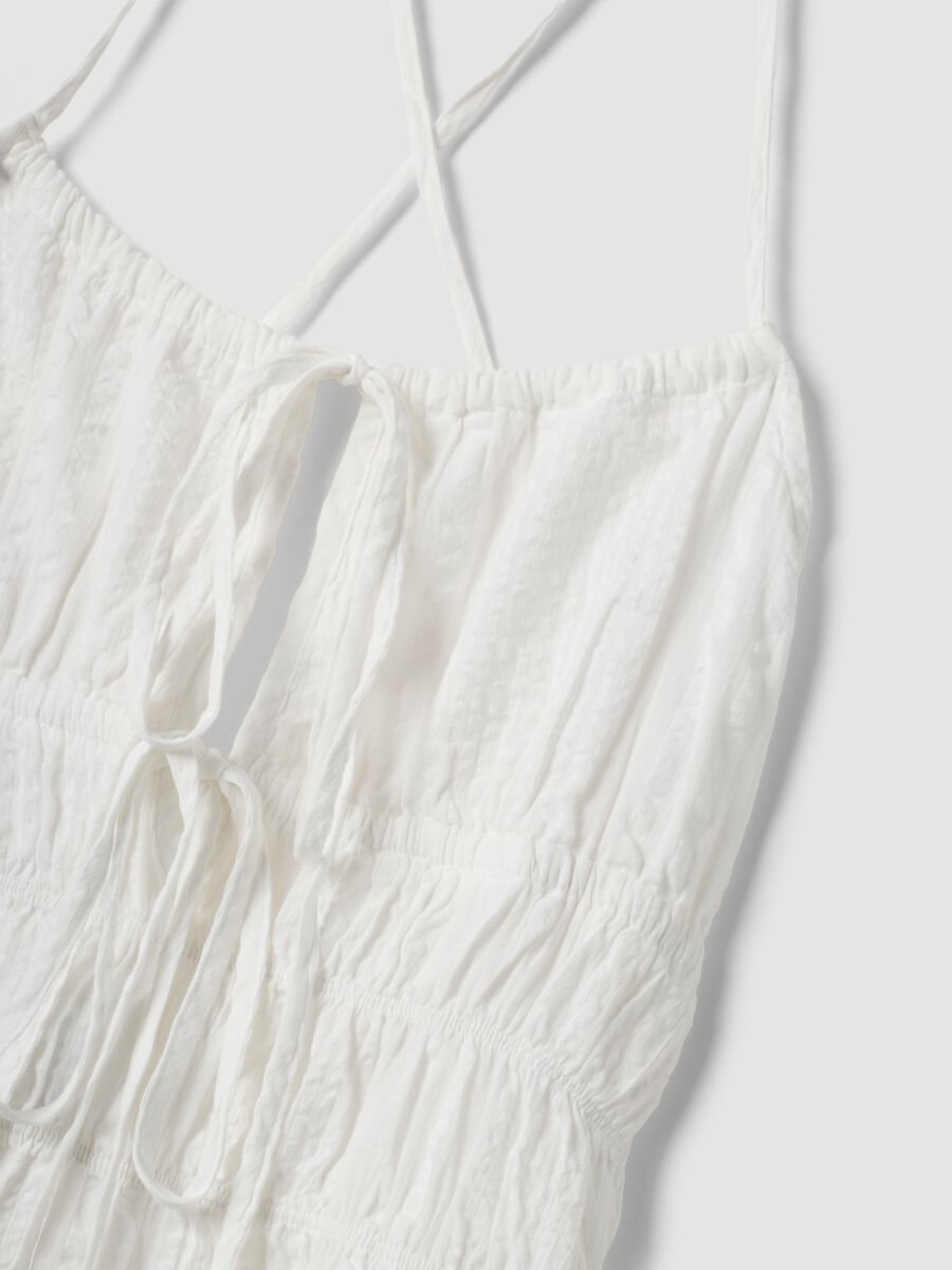 White pure cotton mini dress_5