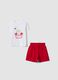 Girls' multicolour pure cotton shirt and shorts set, regular fit_0