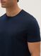 Regular Fit Round Neck Blue Pure Cotton T-shirt_3