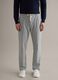 Regular fit multicolour striped stretch cotton trousers_1