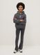 Grey Stretch Cotton Slim Fit Leggings for Girls_0