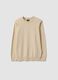 Beige pure cotton long-sleeve regular-fit top for boys_0