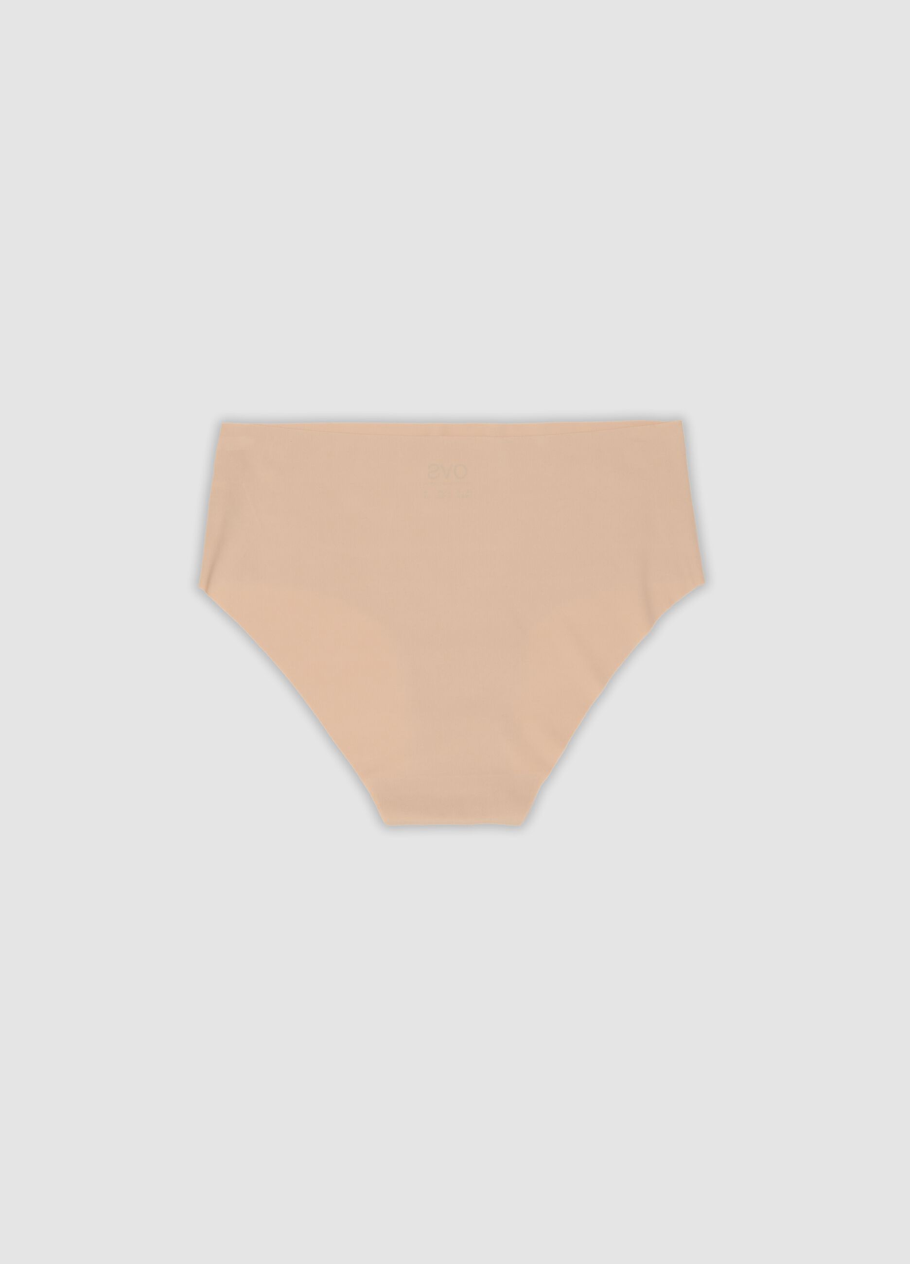 Regular fit beige stretch fabric slip