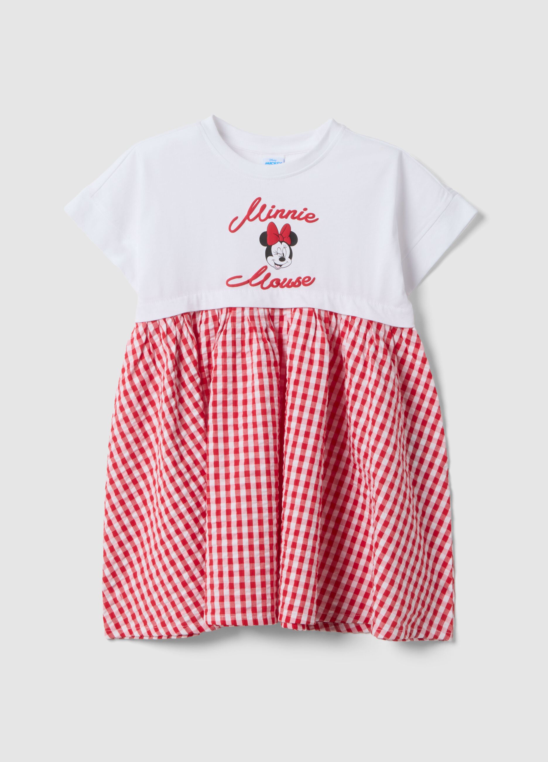 Girl's multicolour pure cotton dress regular fit with Minnie