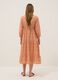 Orange maternity dress in pure cotton with geometric print_2