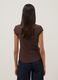 Regular fit brown short-sleeve pure cotton t-shirt_3