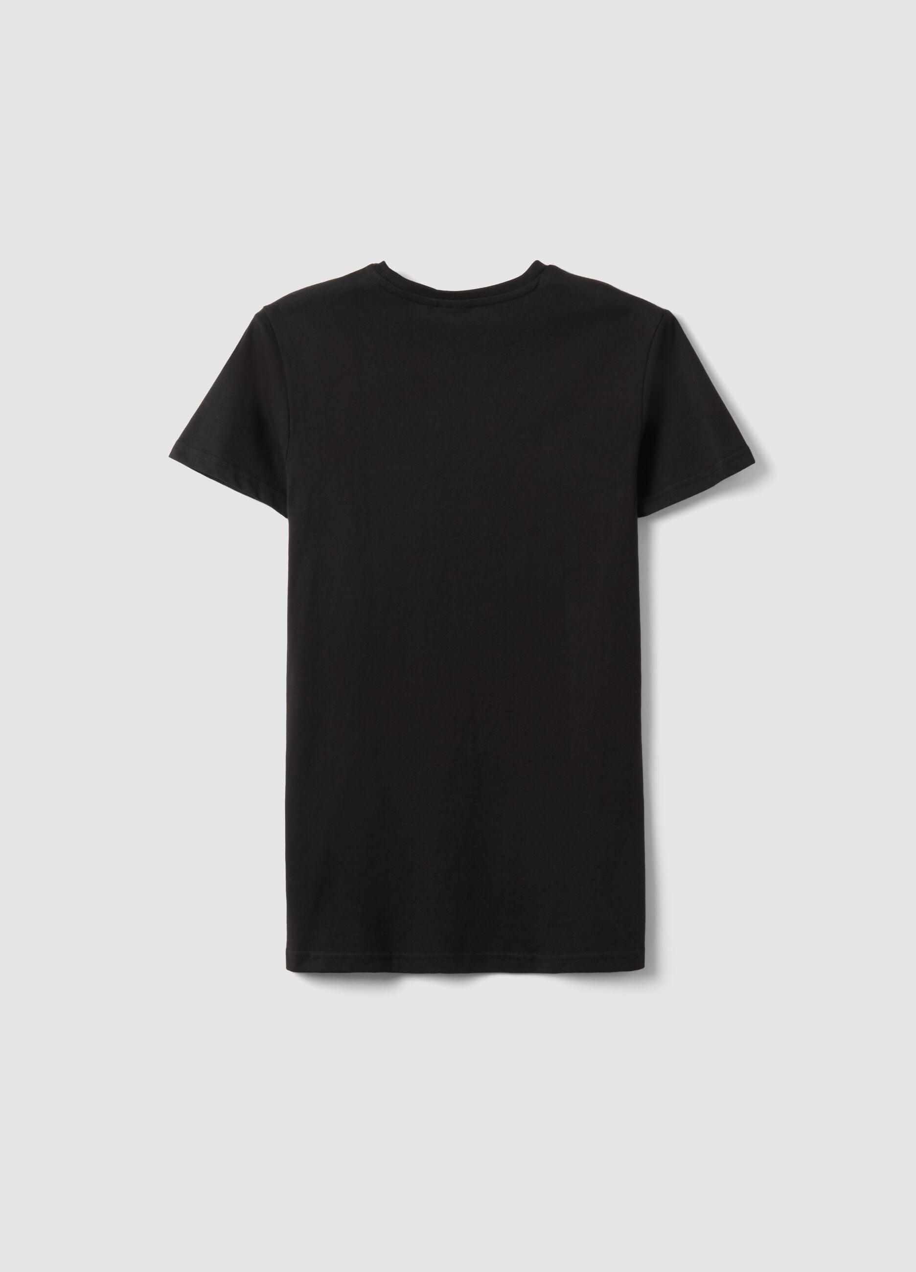 Kids' pure black cotton Minecraft T-shirt