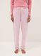 Regular fit pink striped pure cotton pyjama trousers_1