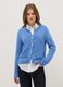 Regular fit blue cardigan in pure cotton with buttons_0