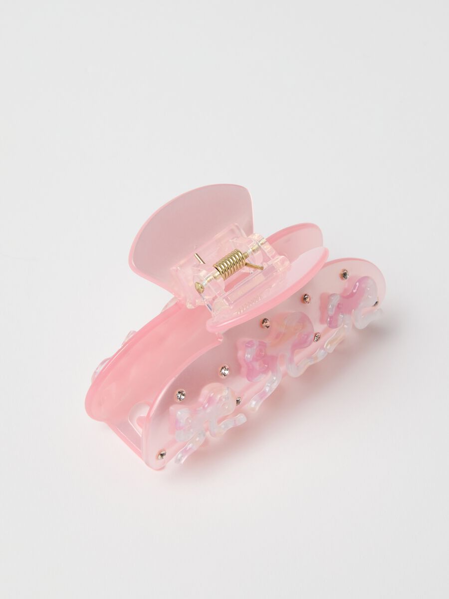 Pink Hair Clip with Bow_2