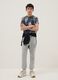Boys&rsquo; grey cotton-viscose blend joggers, regular fit_0