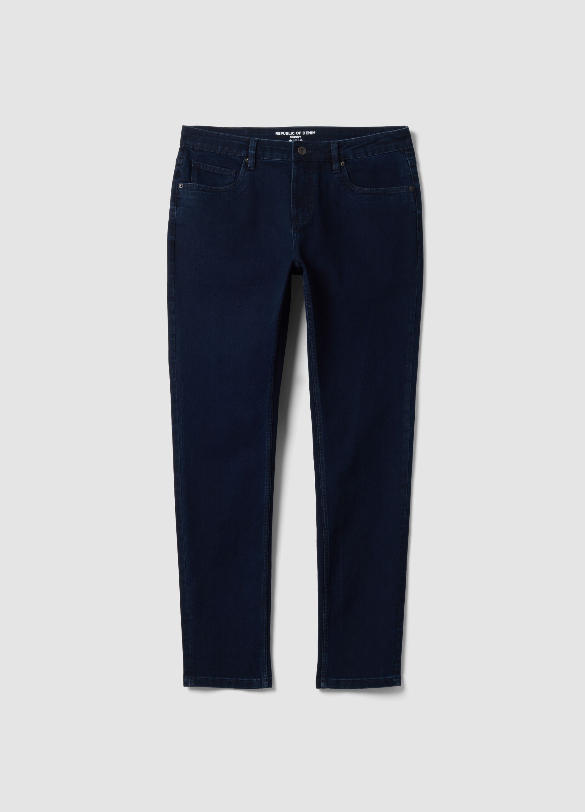 Skinny-fit stretch cotton denim jeans