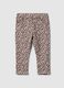 Slim fit leopard print cotton stretch treggings for girls_0