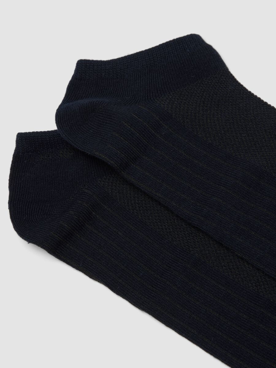 3-pack of blue organic stretch cotton ankle sports socks_2