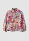 Pink pure viscose patterned shirt with classic collar for girls_3